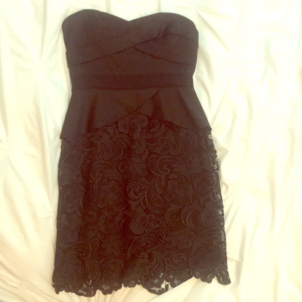 Stunning black strapless dress